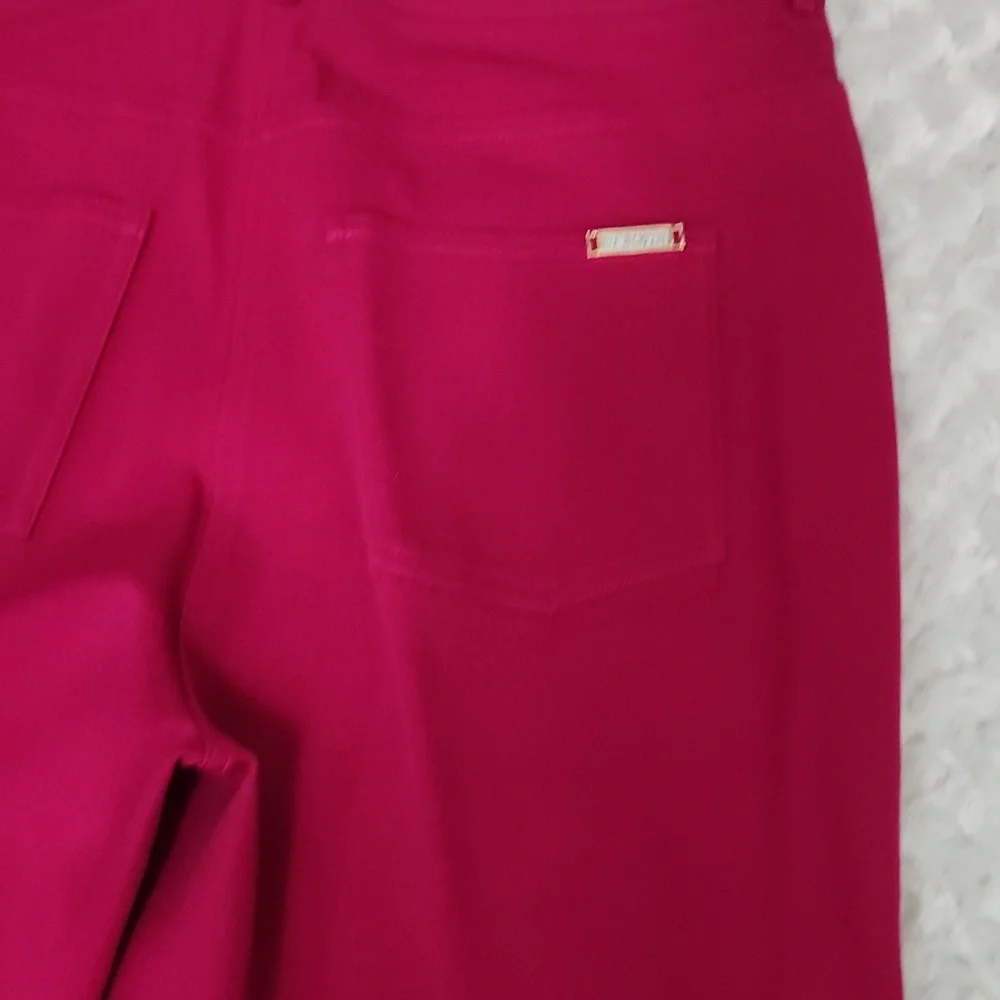 St. John Yellow Label Red Heavyweight Twill Pant Size 12 - Picture 8 of 9